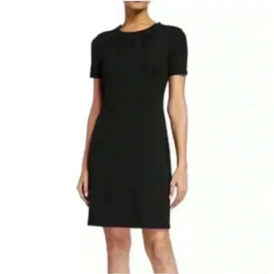 Theory “Gathered Tee” Short Sleeve Dress Black Size Small EUC!